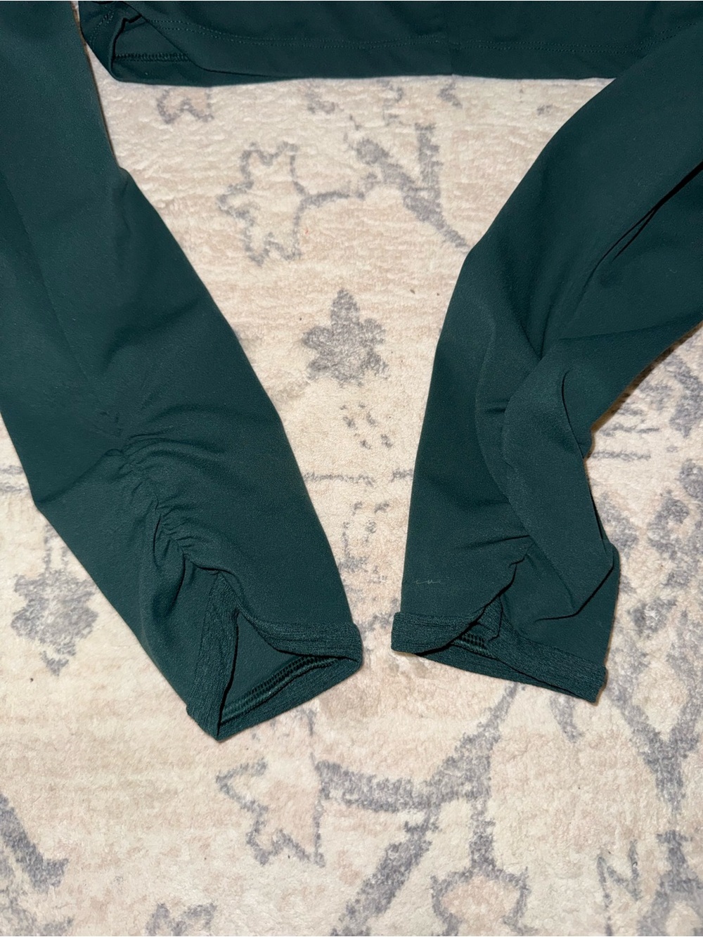 Gymshark x Whitney Simmons Long Sleeve Cropped Wrap Top in Deep Green - Picture 4 of 7